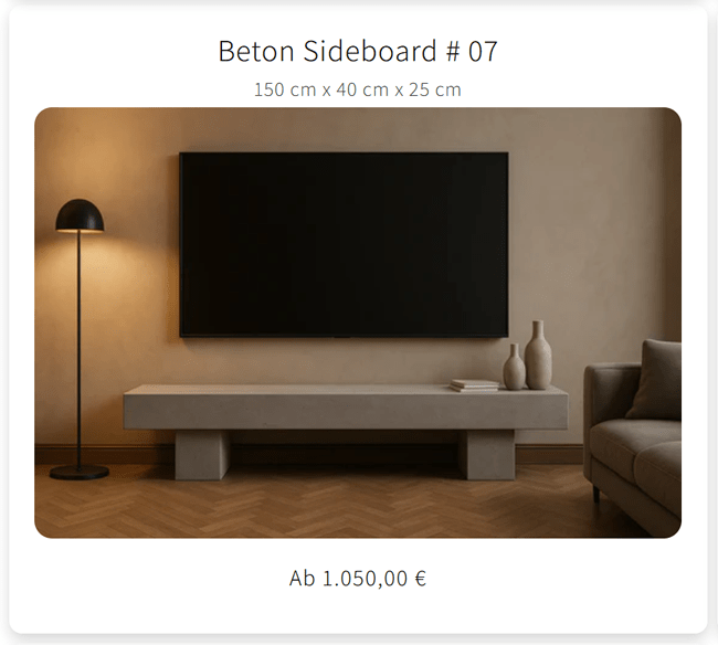 Beton Sideboard07 für Deutschland