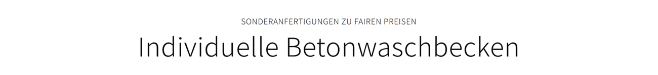 Betonwaschbecken in Deutschland